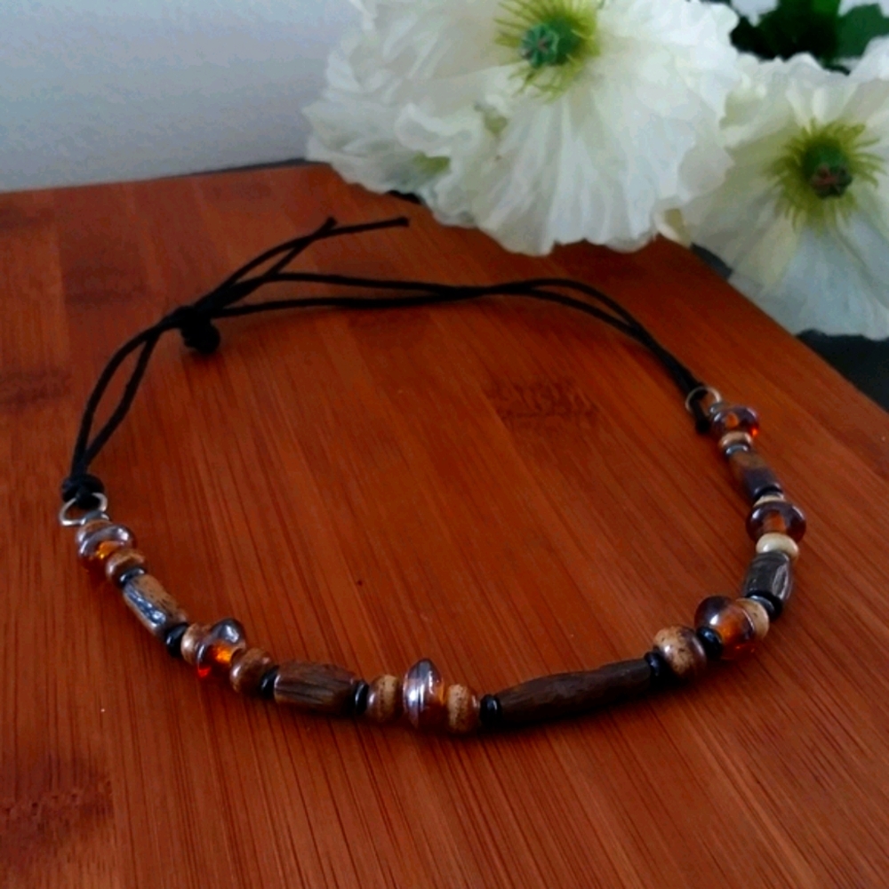 1PC Beautiful African Glass Bead Choker Necklace - Picture 9 of 9